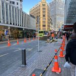 Roadworks on Lambton Quay 2024