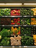 vegetable display at a supermarket